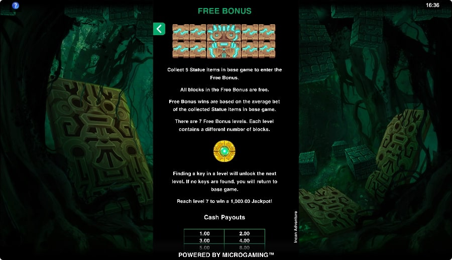 Incan Adventure Free Bonus